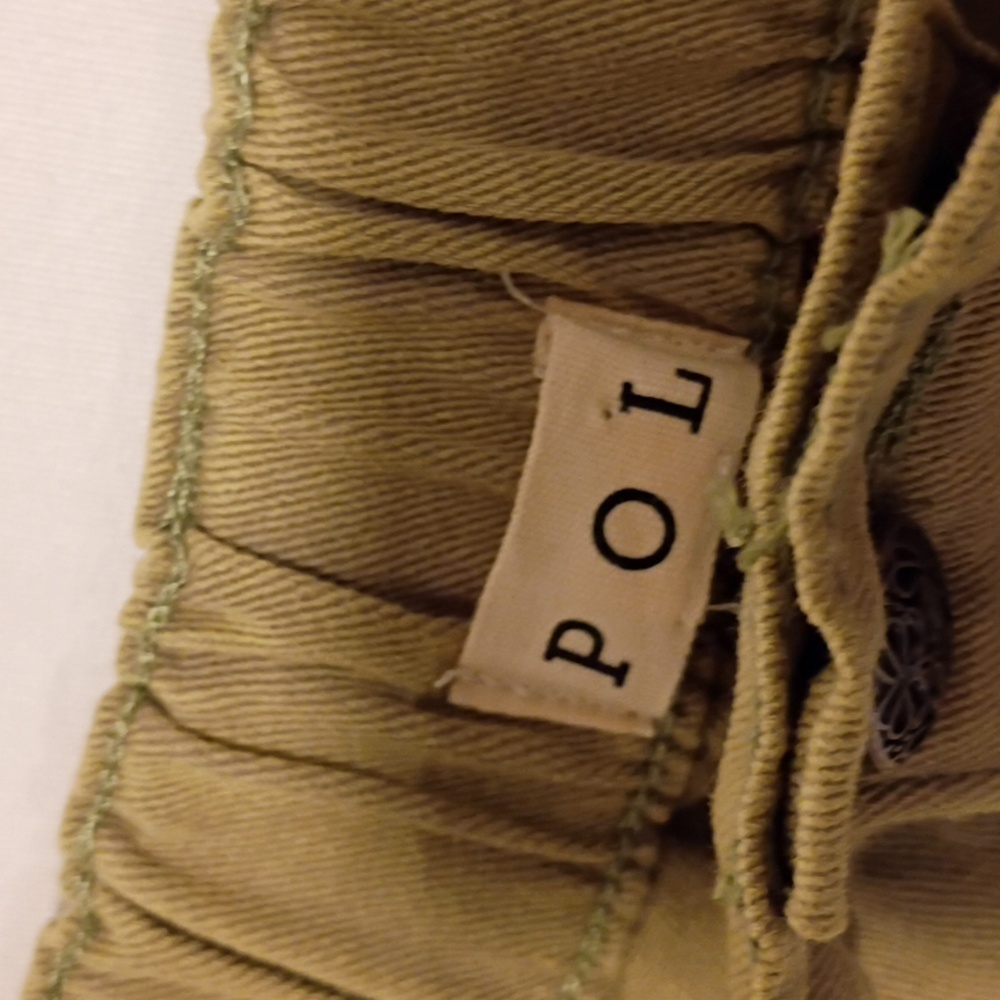 POL 39112 Twill Boho Crochet Joggers Size Small - Picture 3 of 4